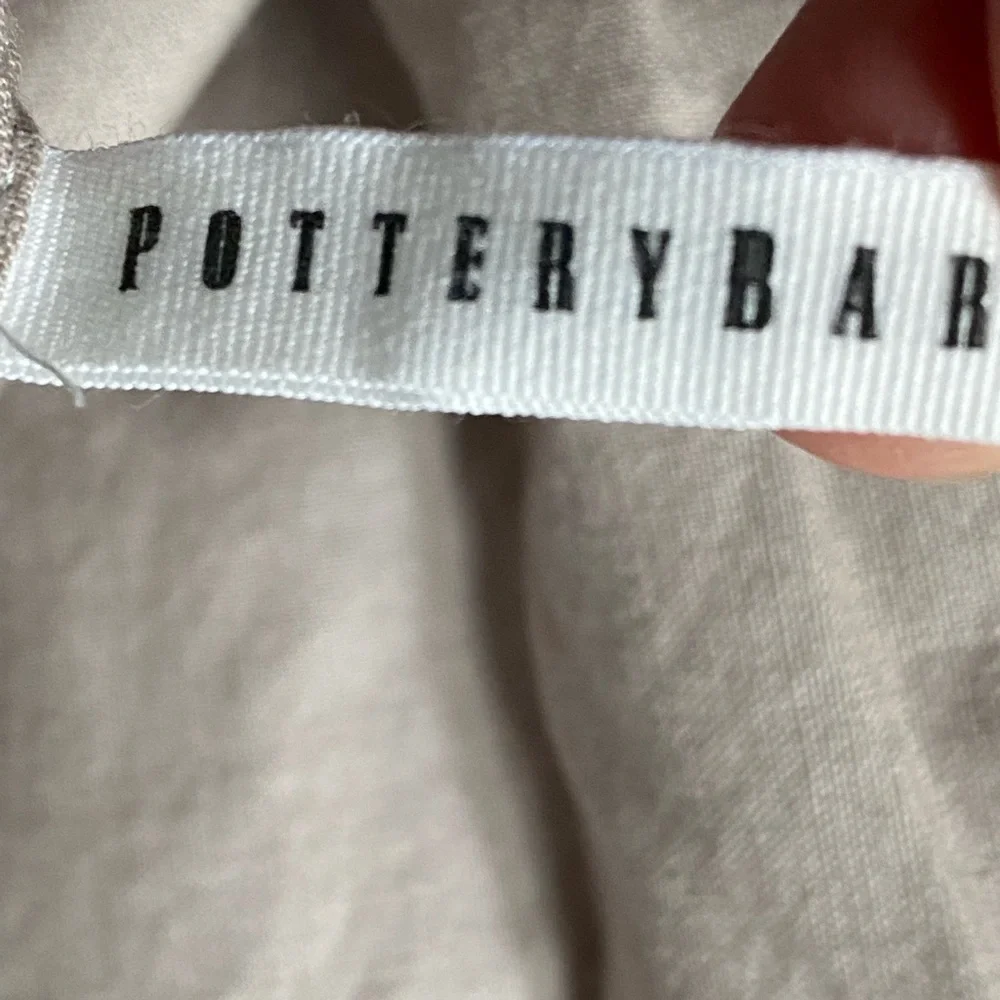 Pottery Barn‎ Pillow Sham Blue Gray Stripe Soft Cotton KING Pillow.